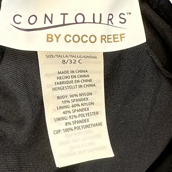 Coco Reef Contours Shapemaker Bow Tie Shoulder One Piece Swimsuit- Black - 8/32C - Picture 5 of 12